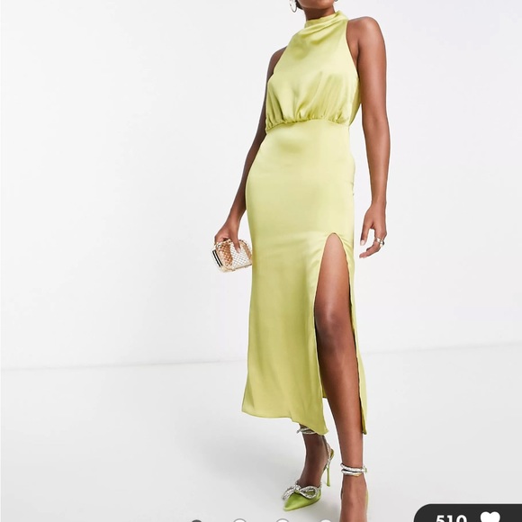 Chartreuse Midi Dress - Picture 2 of 5